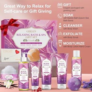 🆕NWT Vanilla Scent Bath & Spa Gift Set